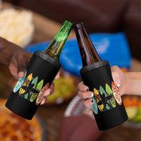 Funny Bigfoot Aloha Hawaiian Surfing Tropical Beach Surfer 4 in 1 Can Cooler Tumbler