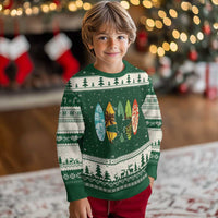 Funny Bigfoot Aloha Hawaiian Surfing Tropical Beach Surfer Ugly Christmas Sweater