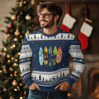 Funny Bigfoot Aloha Hawaiian Surfing Tropical Beach Surfer Ugly Christmas Sweater