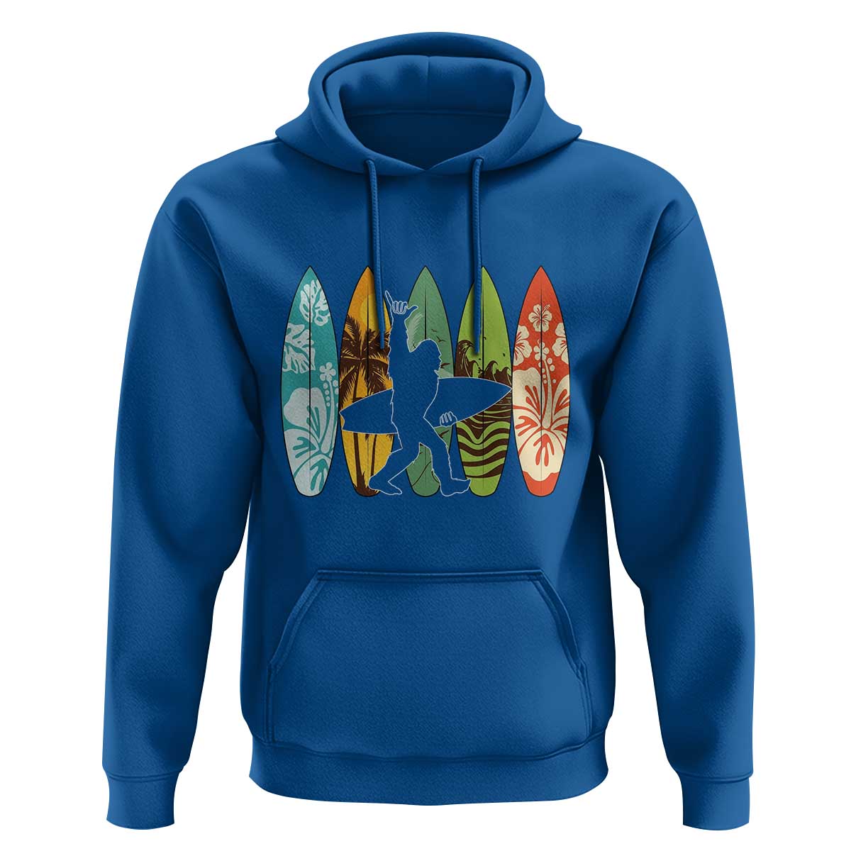 Funny Bigfoot Aloha Hawaiian Surfing Tropical Beach Surfer Hoodie