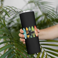 Funny Bigfoot Aloha Hawaiian Surfing Tropical Beach Surfer Skinny Tumbler