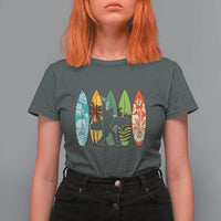 Funny Bigfoot Aloha Hawaiian Surfing Tropical Beach Surfer T Shirt For Women