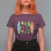 Funny Bigfoot Aloha Hawaiian Surfing Tropical Beach Surfer T Shirt For Women