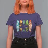 Funny Bigfoot Aloha Hawaiian Surfing Tropical Beach Surfer T Shirt For Women