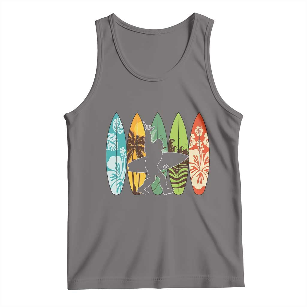 Funny Bigfoot Aloha Hawaiian Surfing Tropical Beach Surfer Tank Top
