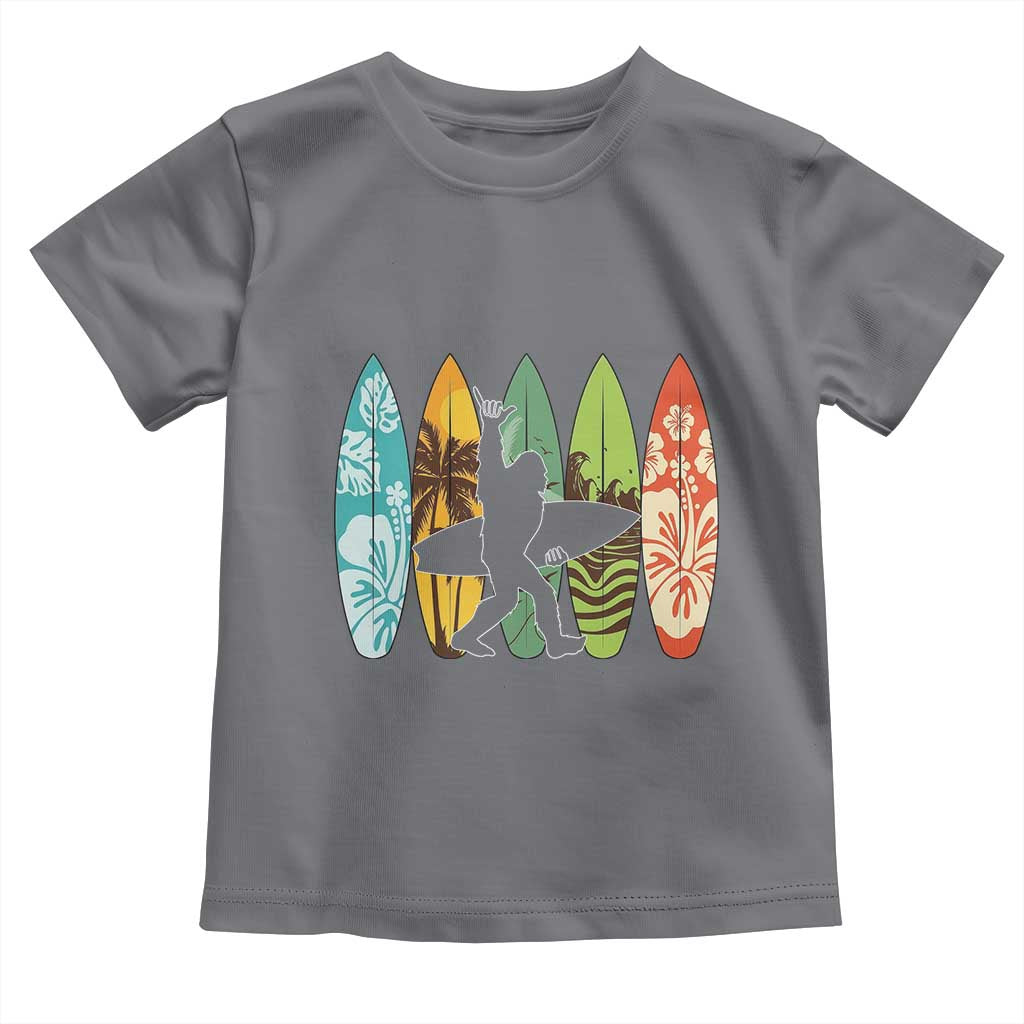Funny Bigfoot Aloha Hawaiian Surfing Tropical Beach Surfer Toddler T Shirt
