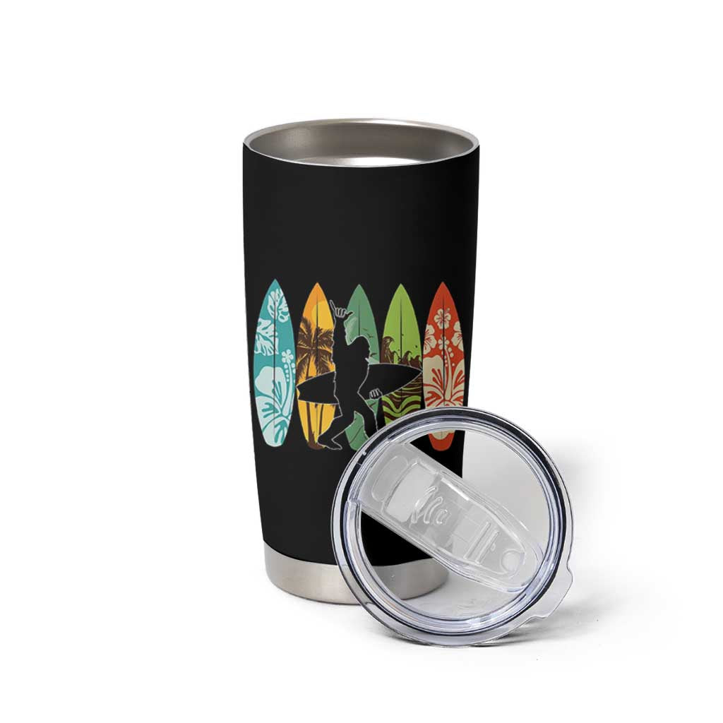 Funny Bigfoot Aloha Hawaiian Surfing Tropical Beach Surfer Tumbler Cup