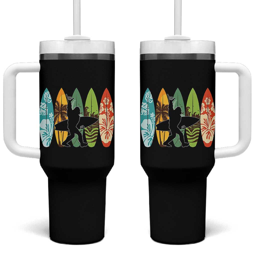 Funny Bigfoot Aloha Hawaiian Surfing Tropical Beach Surfer Tumbler With Handle