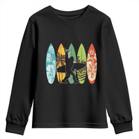 Funny Bigfoot Aloha Hawaiian Surfing Tropical Beach Surfer Youth Sweatshirt