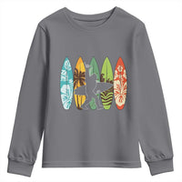 Funny Bigfoot Aloha Hawaiian Surfing Tropical Beach Surfer Youth Sweatshirt
