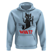 Murder Cat What Hoodie Funny Black Kitty Holding Knife Meme - Wonder Print Shop