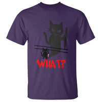 Murder Cat What T Shirt Funny Black Kitty Holding Knife Meme - Wonder Print Shop