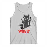 Murder Cat What Tank Top Funny Black Kitty Holding Knife Meme - Wonder Print Shop