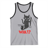 Murder Cat What Tank Top Funny Black Kitty Holding Knife Meme - Wonder Print Shop