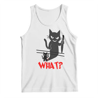 Murder Cat What Tank Top Funny Black Kitty Holding Knife Meme - Wonder Print Shop
