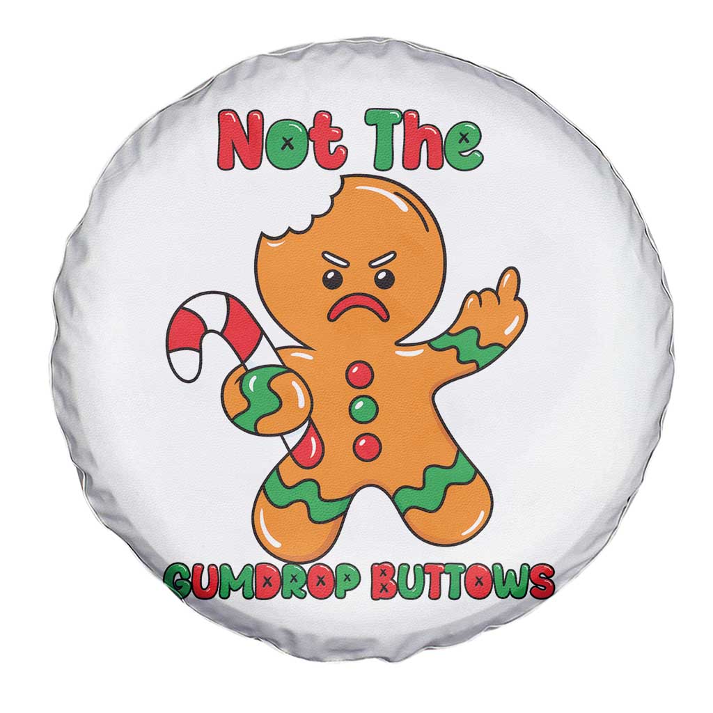 Not The Gumdrop Buttows Spare Tire Cover Funny Christmas Gingerbread Man Meme - Wonder Print Shop