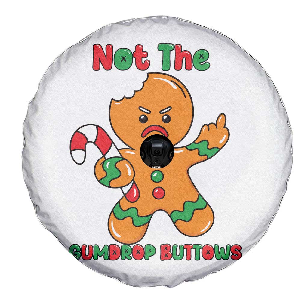 Not The Gumdrop Buttows Spare Tire Cover Funny Christmas Gingerbread Man Meme - Wonder Print Shop