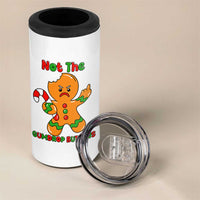 Not The Gumdrop Buttows 4 in 1 Can Cooler Tumbler Funny Christmas Gingerbread Man Meme