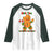 Not The Gumdrop Buttows Raglan Shirt Funny Christmas Gingerbread Man Meme - Wonder Print Shop