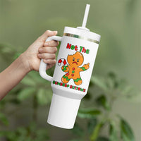 Not The Gumdrop Buttows Tumbler With Handle Funny Christmas Gingerbread Man Meme