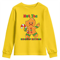 Not The Gumdrop Buttows Youth Sweatshirt Funny Christmas Gingerbread Man Meme - Wonder Print Shop