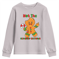 Not The Gumdrop Buttows Youth Sweatshirt Funny Christmas Gingerbread Man Meme - Wonder Print Shop