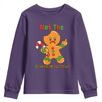Not The Gumdrop Buttows Youth Sweatshirt Funny Christmas Gingerbread Man Meme - Wonder Print Shop