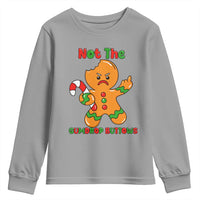 Not The Gumdrop Buttows Youth Sweatshirt Funny Christmas Gingerbread Man Meme - Wonder Print Shop