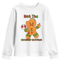 Not The Gumdrop Buttows Youth Sweatshirt Funny Christmas Gingerbread Man Meme - Wonder Print Shop