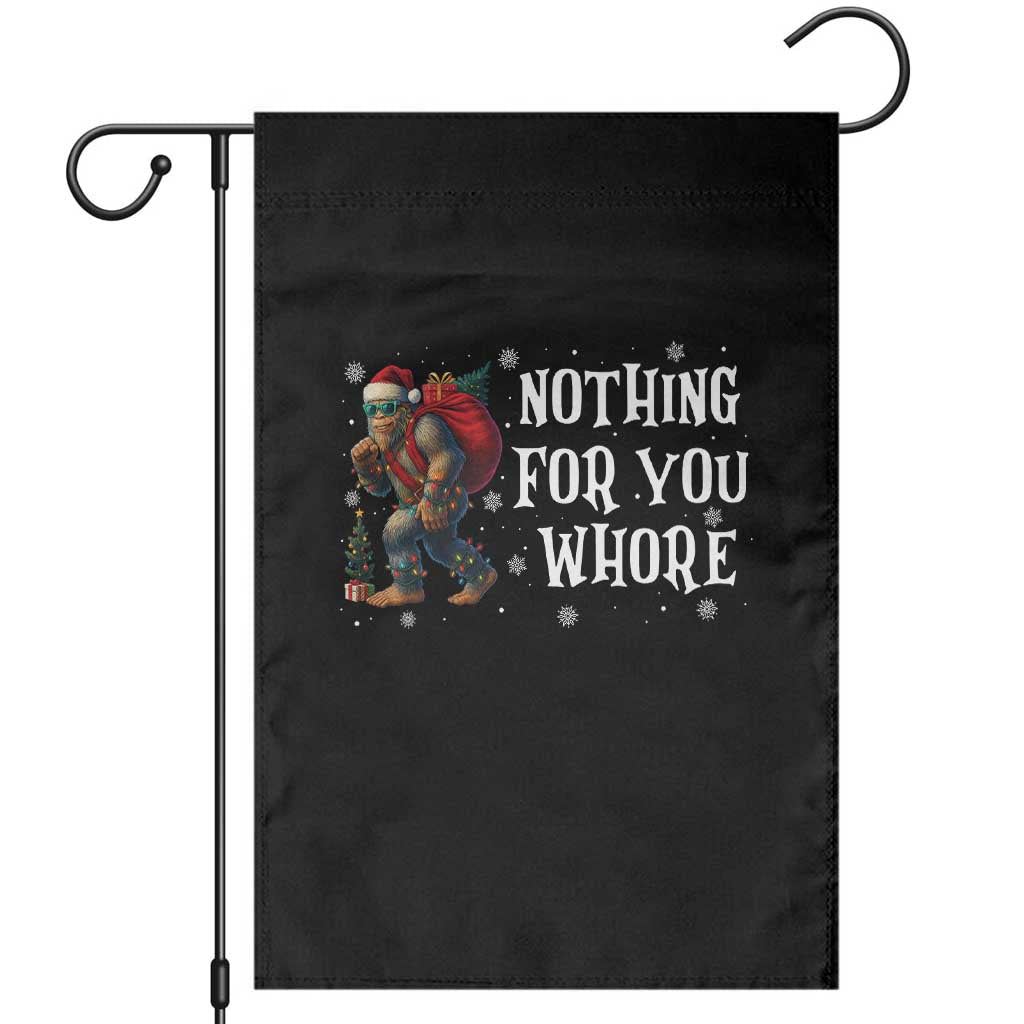 Funny Bigfoot Santa Christmas Garden Flag Nothing For You Whore Merry Squatchmas - Wonder Print Shop