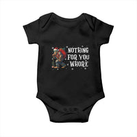 Funny Bigfoot Santa Christmas Baby Onesie Nothing For You Whore Merry Squatchmas - Wonder Print Shop