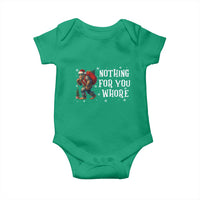 Funny Bigfoot Santa Christmas Baby Onesie Nothing For You Whore Merry Squatchmas - Wonder Print Shop