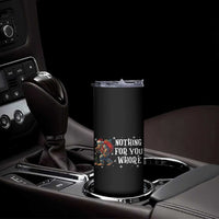 Funny Bigfoot Santa Christmas Skinny Tumbler Nothing For You Whore Merry Squatchmas