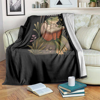 Cute Frog Reading Throw Blanket It Is A Good Day To Read A Book - Wonder Print Shop