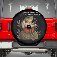 Cute Frog Reading Spare Tire Cover It Is A Good Day To Read A Book - Wonder Print Shop