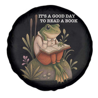 Cute Frog Reading Spare Tire Cover It Is A Good Day To Read A Book - Wonder Print Shop