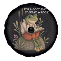 Cute Frog Reading Spare Tire Cover It Is A Good Day To Read A Book - Wonder Print Shop