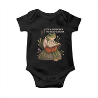Cute Frog Reading Baby Onesie It Is A Good Day To Read A Book - Wonder Print Shop