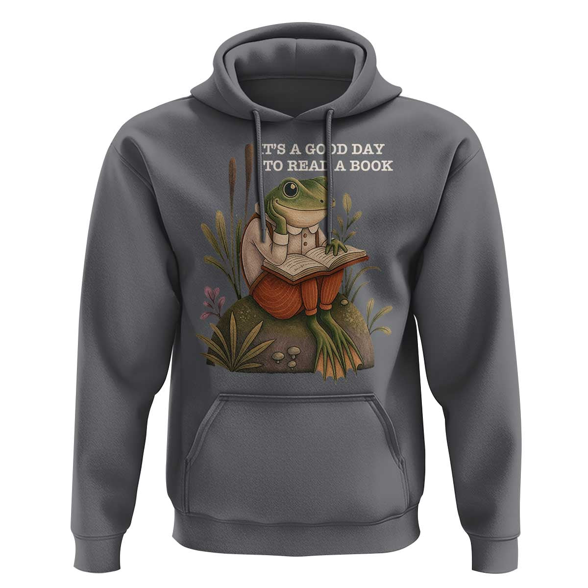 Cute Frog Reading Hoodie It Is A Good Day To Read A Book - Wonder Print Shop