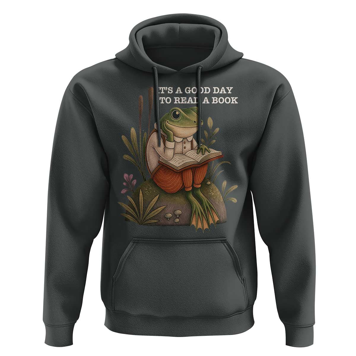 Cute Frog Reading Hoodie It Is A Good Day To Read A Book - Wonder Print Shop