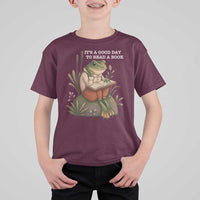 Cute Frog Reading T Shirt For Kid It Is A Good Day To Read A Book - Wonder Print Shop