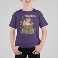 Cute Frog Reading T Shirt For Kid It Is A Good Day To Read A Book - Wonder Print Shop