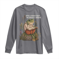 Cute Frog Reading Long Sleeve Shirt It Is A Good Day To Read A Book - Wonder Print Shop