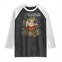 Cute Frog Reading Raglan Shirt It Is A Good Day To Read A Book - Wonder Print Shop