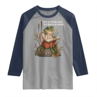 Cute Frog Reading Raglan Shirt It Is A Good Day To Read A Book - Wonder Print Shop