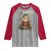 Cute Frog Reading Raglan Shirt It Is A Good Day To Read A Book - Wonder Print Shop