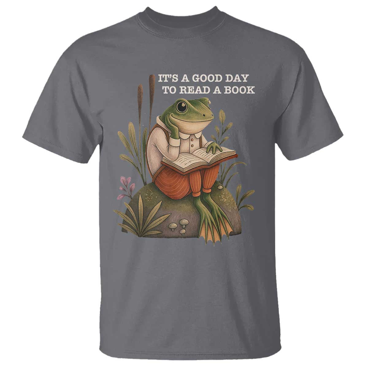 Cute Frog Reading T Shirt It Is A Good Day To Read A Book - Wonder Print Shop