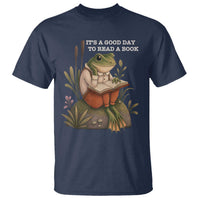 Cute Frog Reading T Shirt It Is A Good Day To Read A Book - Wonder Print Shop