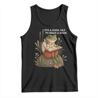 Cute Frog Reading Tank Top It Is A Good Day To Read A Book - Wonder Print Shop