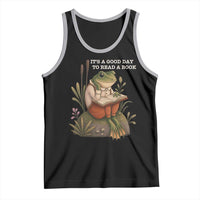 Cute Frog Reading Tank Top It Is A Good Day To Read A Book - Wonder Print Shop